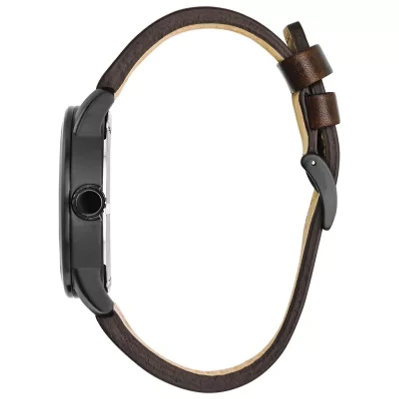 Citizen Chandler Mens Brown Leather Strap Watch Bm8478-01l