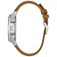 Citizen Chandler Mens Chronograph Brown Leather Strap Watch Ca0621-05l
