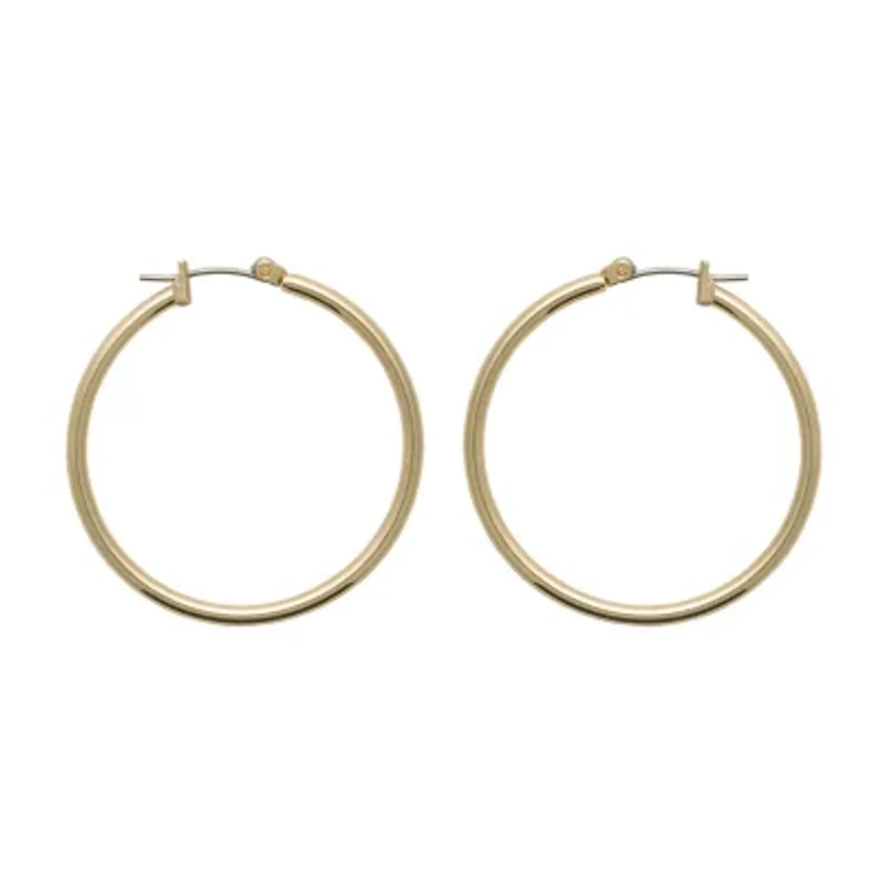 Bold Elements Thin Womens 35mm Hoop Earrings