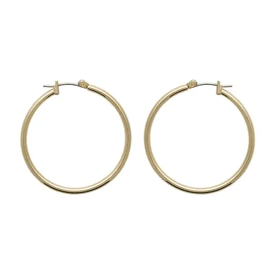 Bold Elements Thin Womens 35mm Hoop Earrings