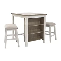 Signature Design by Ashley® Skempton 3-pc. Counter Height Rectangular Dining Set