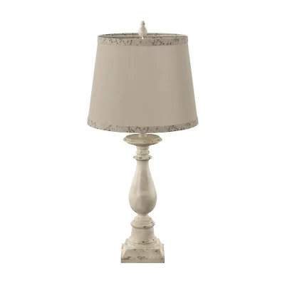 Stylecraft 14 W Distressed Green Table Lamp