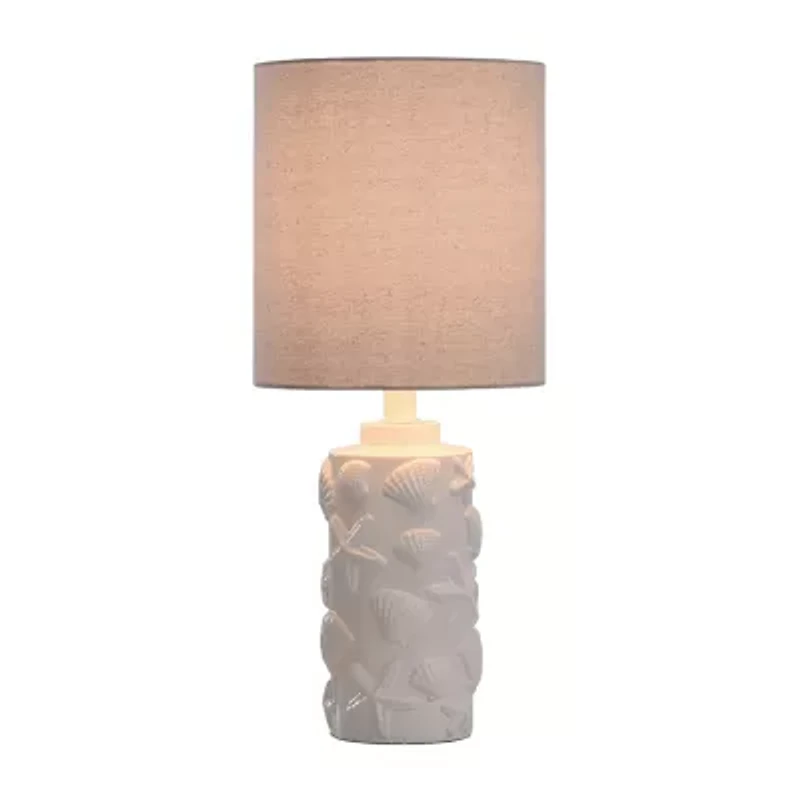 Stylecraft Seashell Motif 9 W White Table Lamp