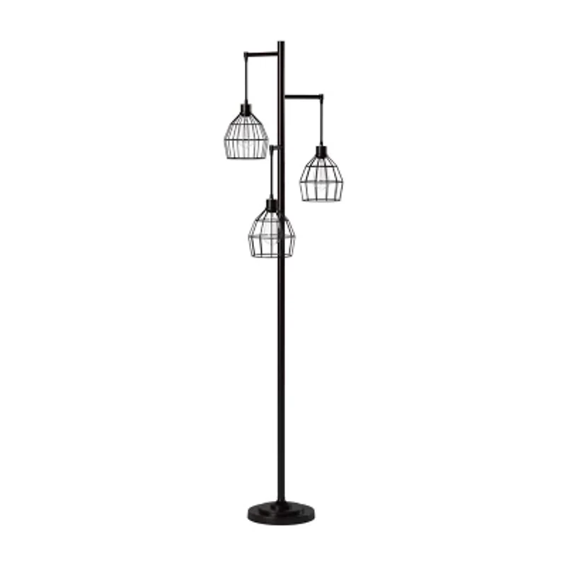 Stylecraft Three Cage Shade Floor Lamp
