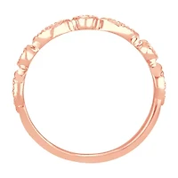 Womens 1/ CT. T.W. Natural White Diamond 10K Rose Gold Wedding Band