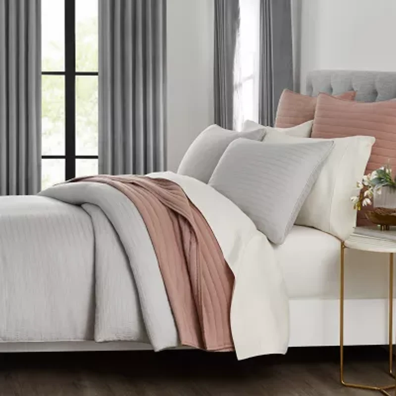 Fieldcrest Luxury Stripe Matelasse Euro Sham