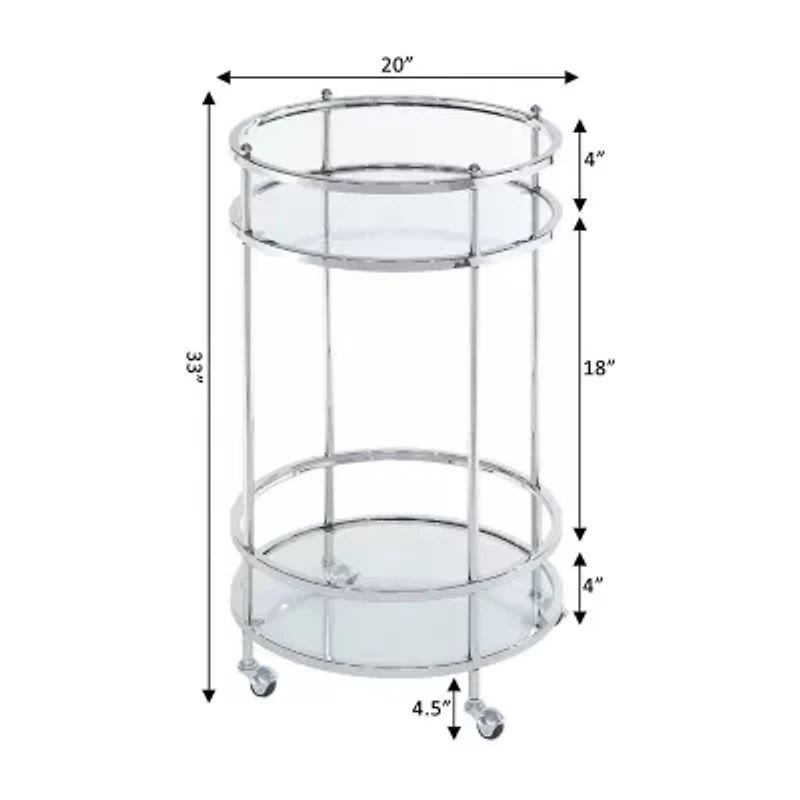 Royal Crest Round Bar Cart