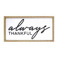 12x24 Always Thankful Wall Sign