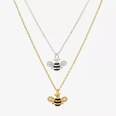 Sparkle Allure Womens Cubic Zirconia 2-pc. Necklace Set