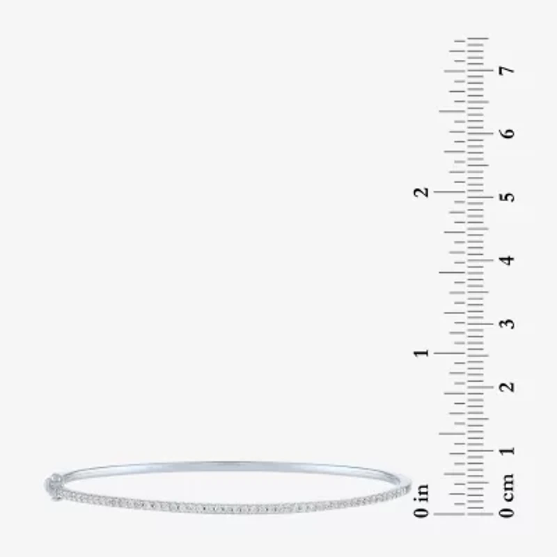 Diamond Addiction (G-H / Si2-I1) Womens 1/2 CT. T.W. Lab Grown White 10K Gold Bangle Bracelet
