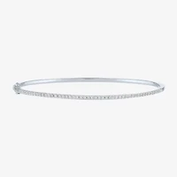 Diamond Addiction (G-H / Si2-I1) Womens 1/2 CT. T.W. Lab Grown White 10K Gold Bangle Bracelet