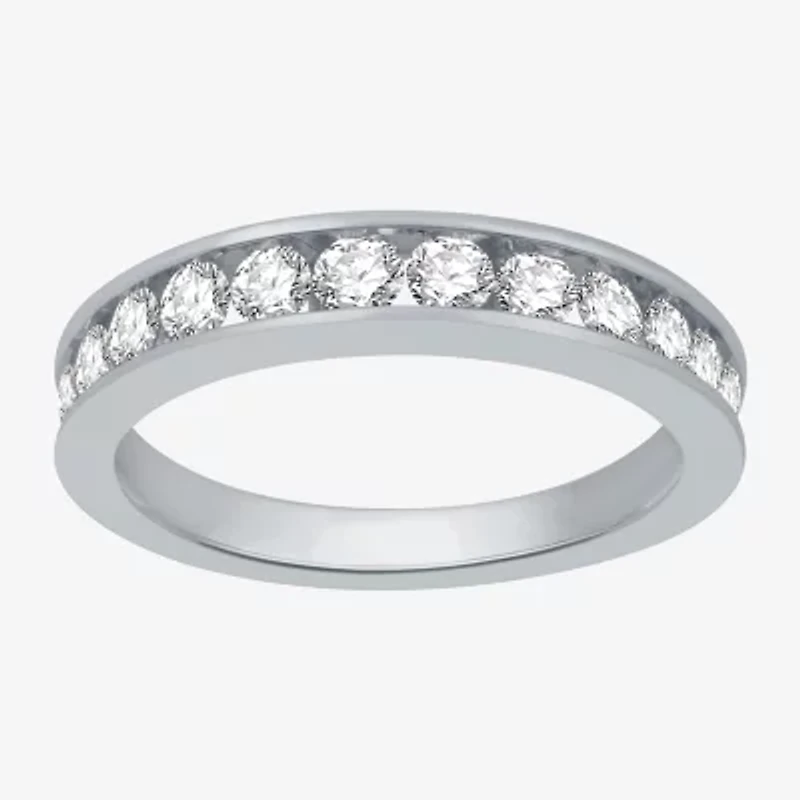 Classic Collection Womens 3.5MM 1 CT. T.W. Natural White Diamond 10K Gold Wedding Band