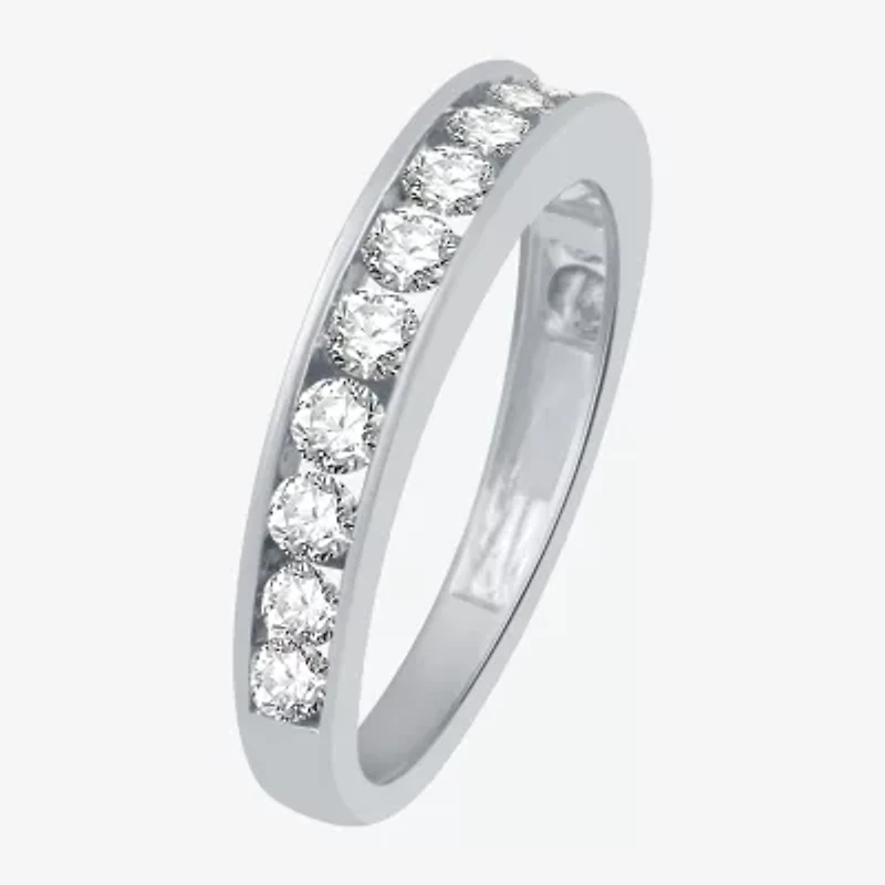 Classic Collection Womens 3.5MM 1 CT. T.W. Natural White Diamond 10K Gold Wedding Band