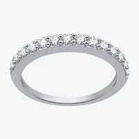Classic Collection Womens 2MM 1/2 CT. T.W. Natural White Diamond 10K Gold Wedding Band