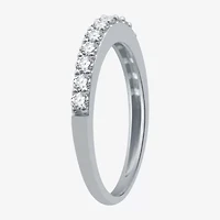 Classic Collection Womens 2MM 1/2 CT. T.W. Natural White Diamond 10K Gold Wedding Band