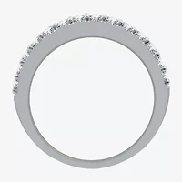 Classic Collection Womens 2MM 1/2 CT. T.W. Natural White Diamond 10K Gold Wedding Band