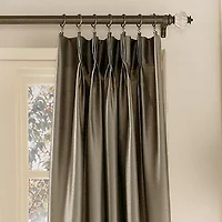 CHF Marquee Pinch Pleat Back Tab Light-Filtering Single Curtain Panel