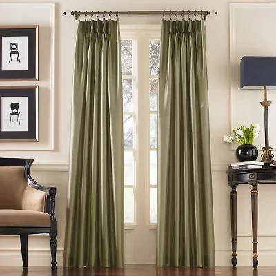 CHF Marquee Pinch Pleat Back Tab Light-Filtering Single Curtain Panel