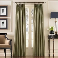 CHF Marquee Pinch Pleat Back Tab Light-Filtering Single Curtain Panel