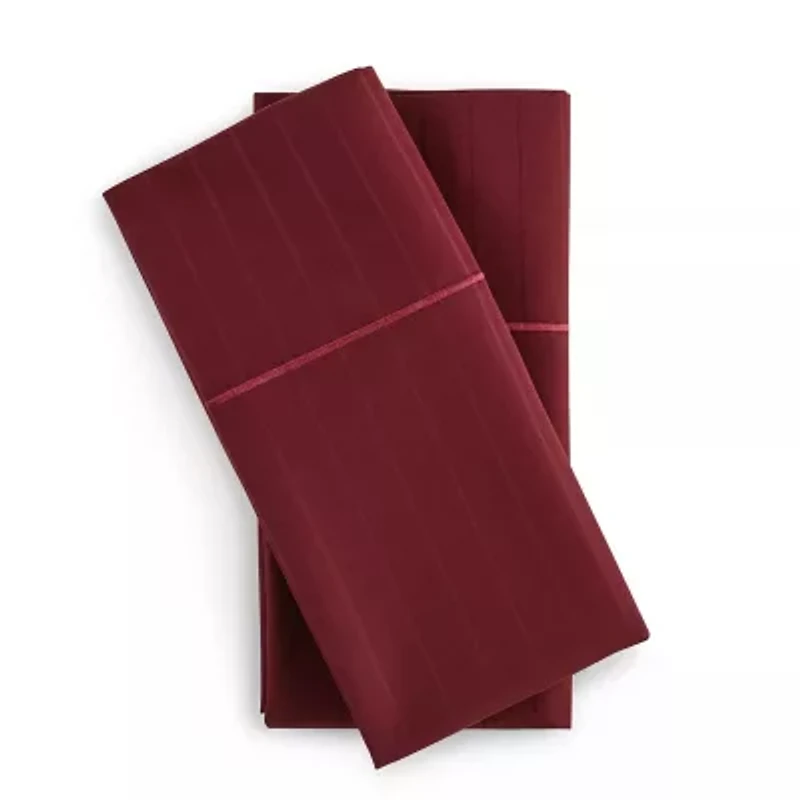 Liz Claiborne 600TC Cotton Sateen Dobby Stripe Wrinkle Free Sheet Set