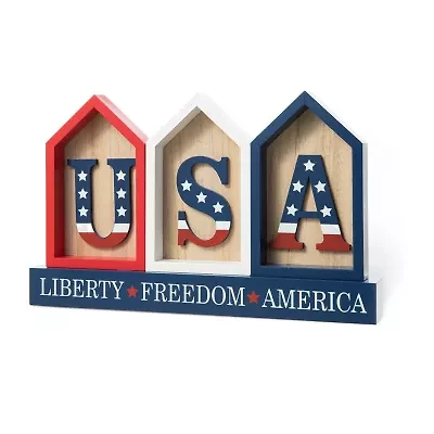 Glitzhome Wooden House Sign Tabletop Decor