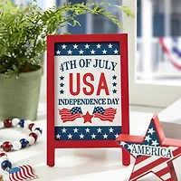 Glitzhome Wooden Usa Sign 3-pc. Tabletop Decor