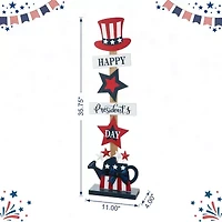 Glitzhome Wooden Top Hat Porch Sign