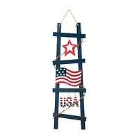 Glitzhome Ladder-Shaped Usa Christmas Porch Sign