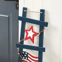 Glitzhome Ladder-Shaped Usa Christmas Porch Sign