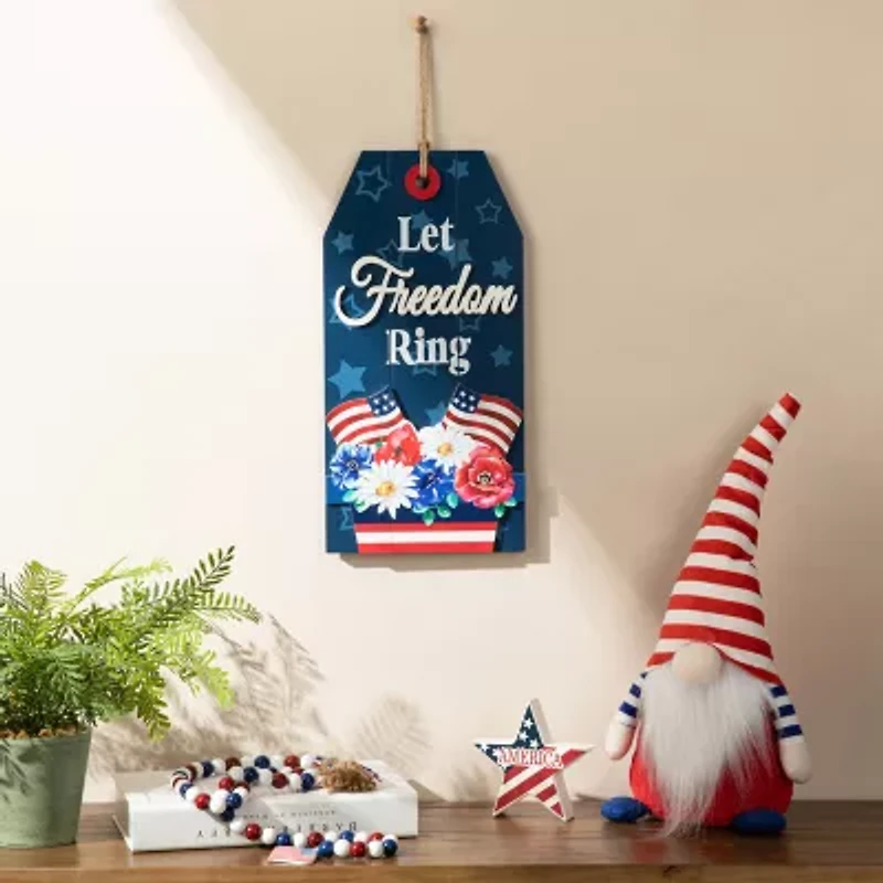 Glitzhome Wooden Word Door Hanger Wall Sign