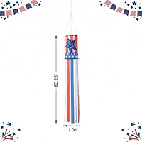 Glitzhome Star Windsocks 4th of July Yard Art