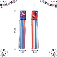 Glitzhome Hat Firecracker Windsocks 4th of July Yard Art