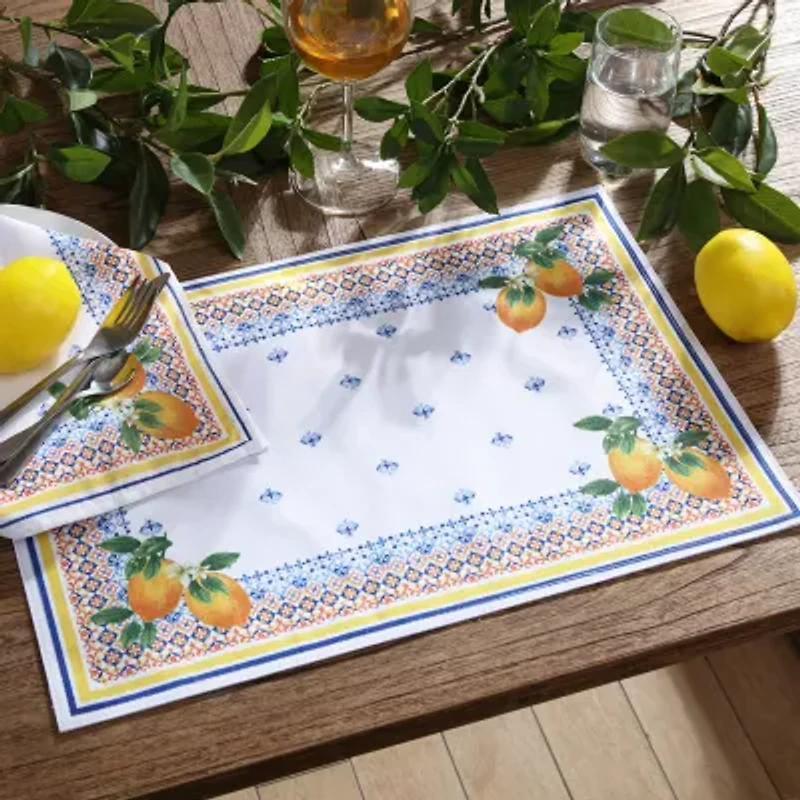 Elrene Home Fashions Capri Lemon 4-pc. Placemat