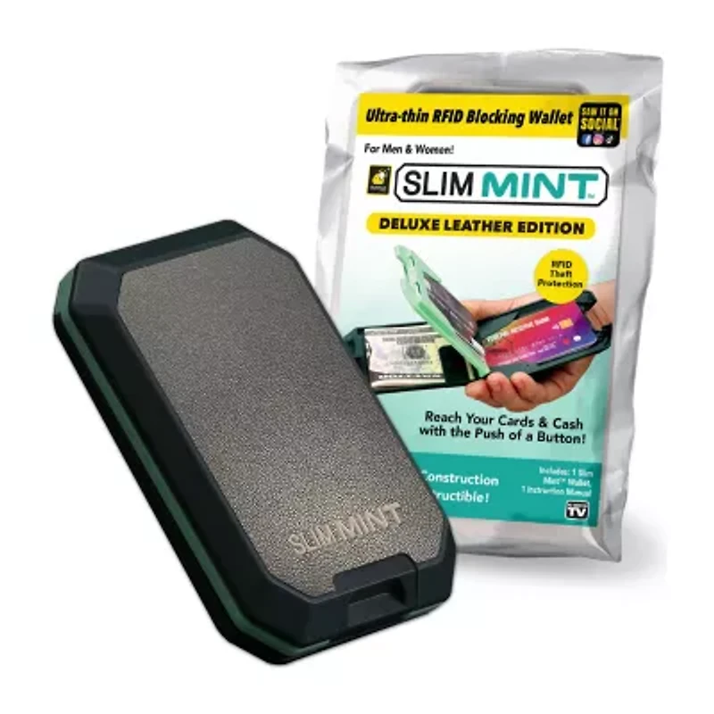 As Seen On TV Slim Mint Leather Rfid Blocking Wallet