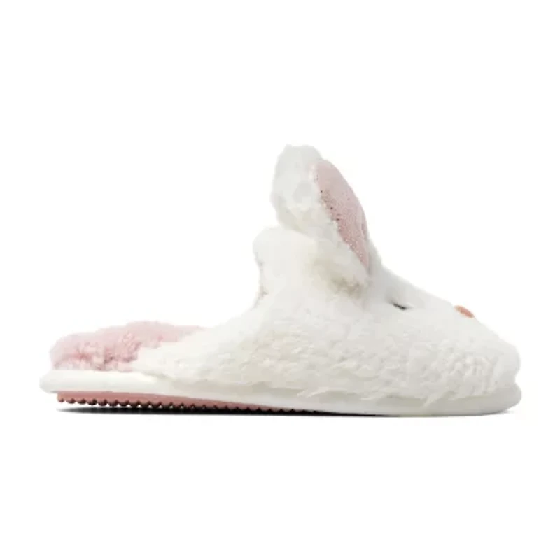 Dearfoams Bunny Novelty Scuff Womens Memory Foam Slip-On Slippers