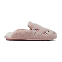 Dearfoams Teddy Tab Scuff Womens Memory Foam Slip-On Slippers