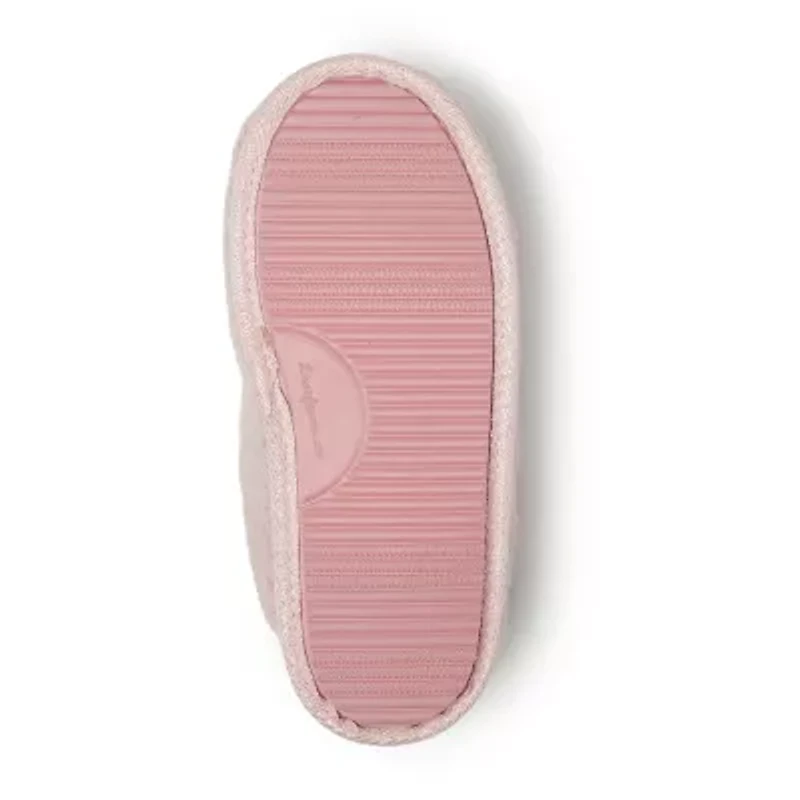 Dearfoams Teddy Tab Scuff Womens Memory Foam Slip-On Slippers