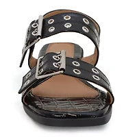 Yoki Womens Holly Slingback Strap Flat Sandals