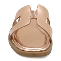 Yoki Womens Isabel Flat Sandals