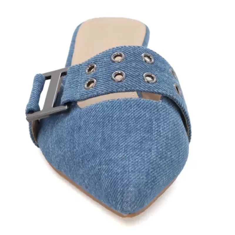 Yoki Kitya Womens Pointed Closed Toe Kitten Heel Pumps