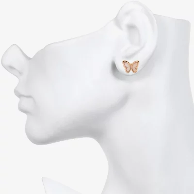 Bijoux Bar Delicates Gold Tone 9.5mm Butterfly Stud Earrings