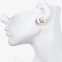 Bijoux Bar Delicates Gold Tone 9.5mm Butterfly Stud Earrings