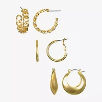 Bijoux Bar Delicates Womens 3 Pair Earring Set