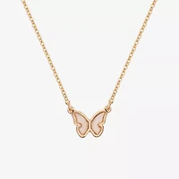Bijoux Bar Delicates Gold Tone Womens Butterfly 16 Inch Pendant Necklace