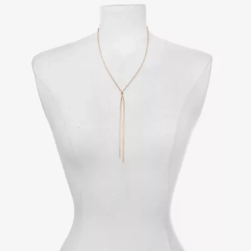 Bijoux Bar Delicates Gold Tone Bolo Womens 32 Inch Y Necklace