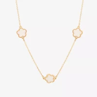 Bijoux Bar Delicates Gold Tone Womens 16 Inch Link Chain Necklace