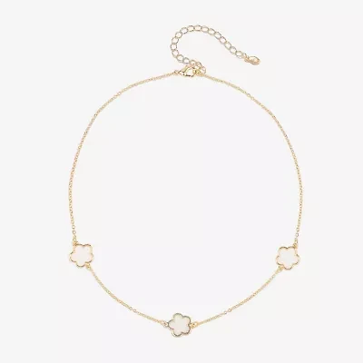 Bijoux Bar Delicates Gold Tone Womens 16 Inch Link Chain Necklace