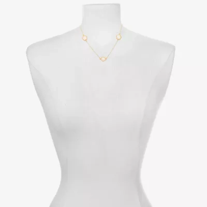 Bijoux Bar Delicates Gold Tone Womens 16 Inch Link Chain Necklace