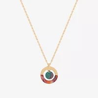 Bijoux Bar Delicates Gold Tone Womens Inch Pendant Necklace