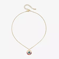 Bijoux Bar Delicates Gold Tone Womens Inch Pendant Necklace